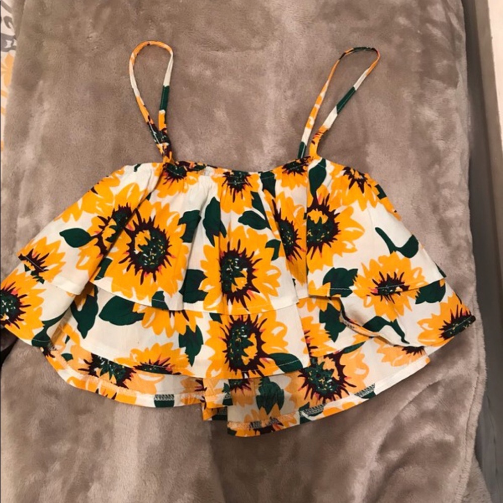 Sunflower Crop Top